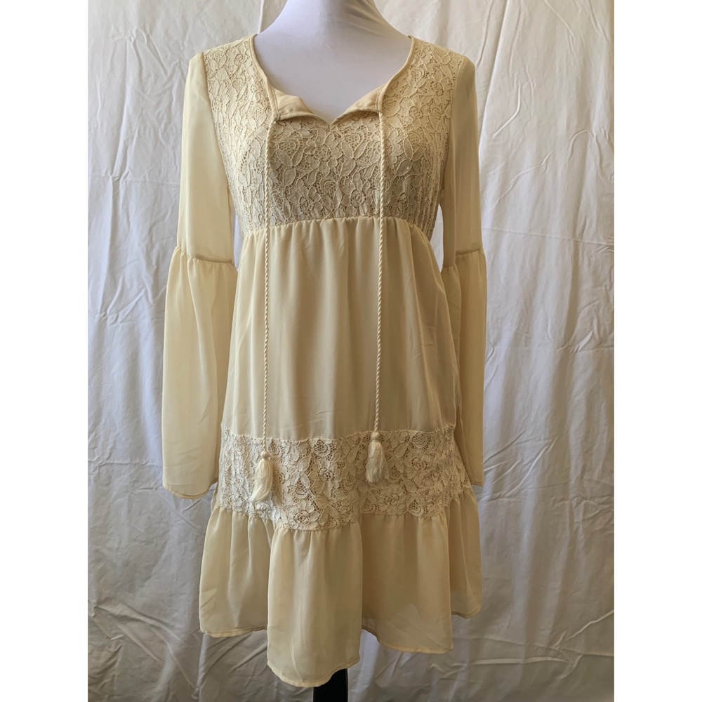 Cream boho chic dress
